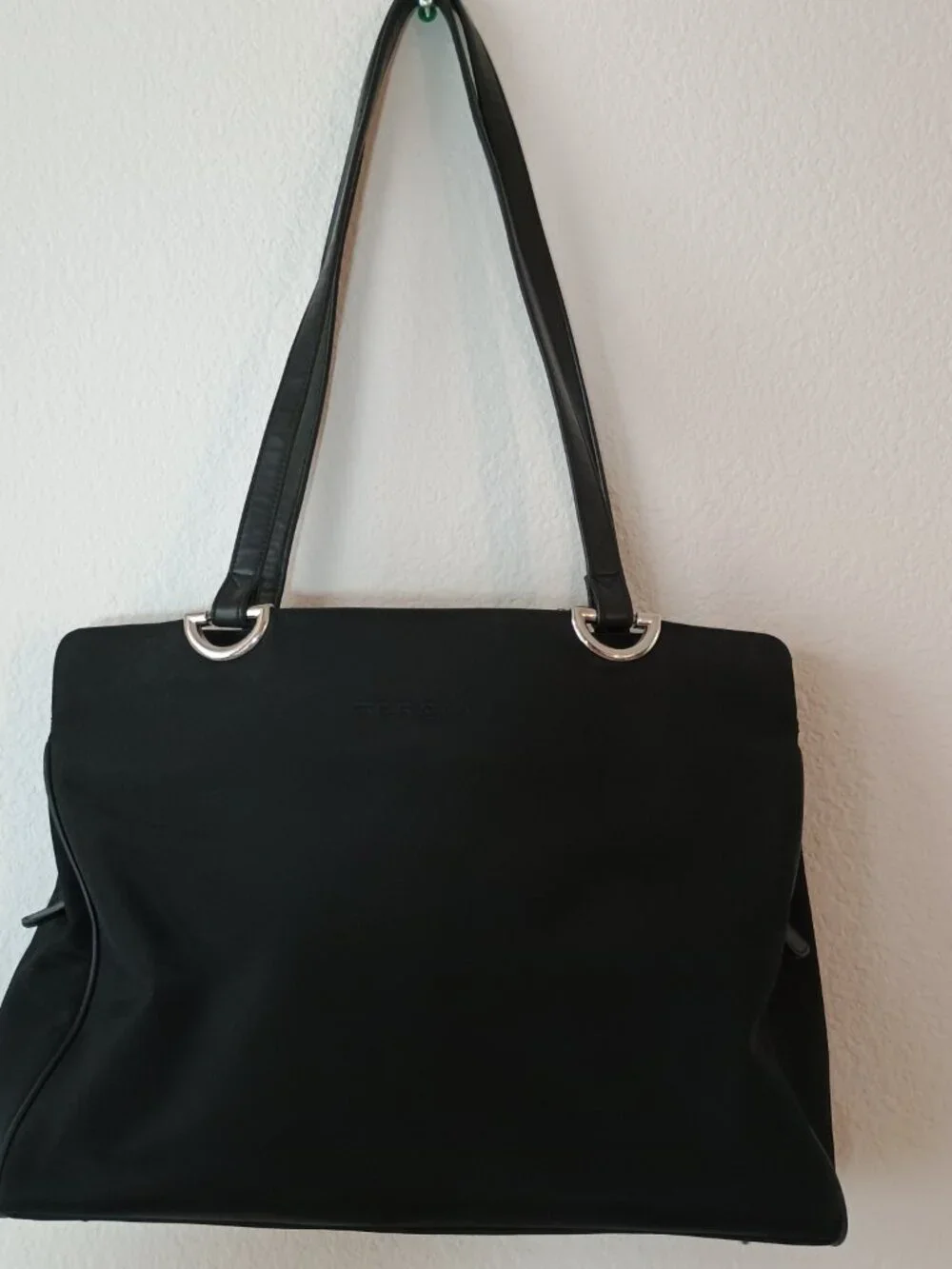 NWOT Sereta Large Shoulder Bag Leather Trim Laptop Multi Layers & Pockets Preppy